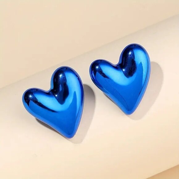 Jewelry - Blue Heart NEW Earrings